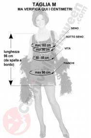 Misure costume anni 20 donna taglia M con frange