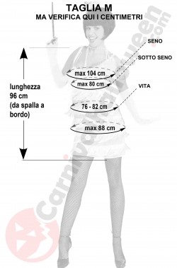 Misure costume anni 20 charleston taglia M