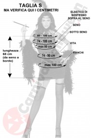 Misure costume anni 20 con fili di perline taglia S