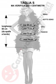 Misure costume anni 20 donna oro taglia S
