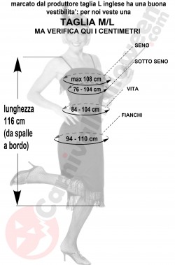 Misure costume anni 20 charleston economico taglia M L