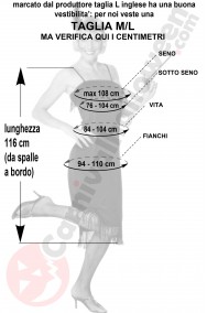 Misure costume anni 20 charleston economico taglia M L