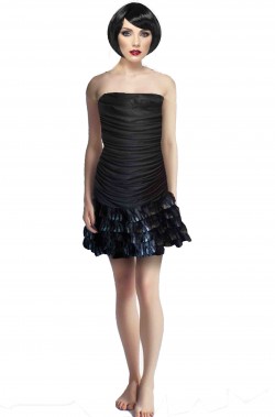 Abito anni 20 o 30 chicago nero mille balze