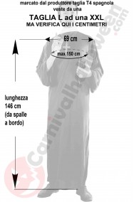 Misure del costume da prete taglia L XL XXL