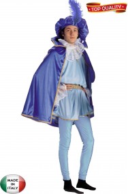 Vestito di carnevale principe azzurro pittore rinascimentale