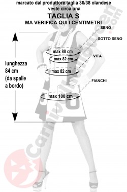 Misure del vestito da donna anni 60 bianco e nero taglia S