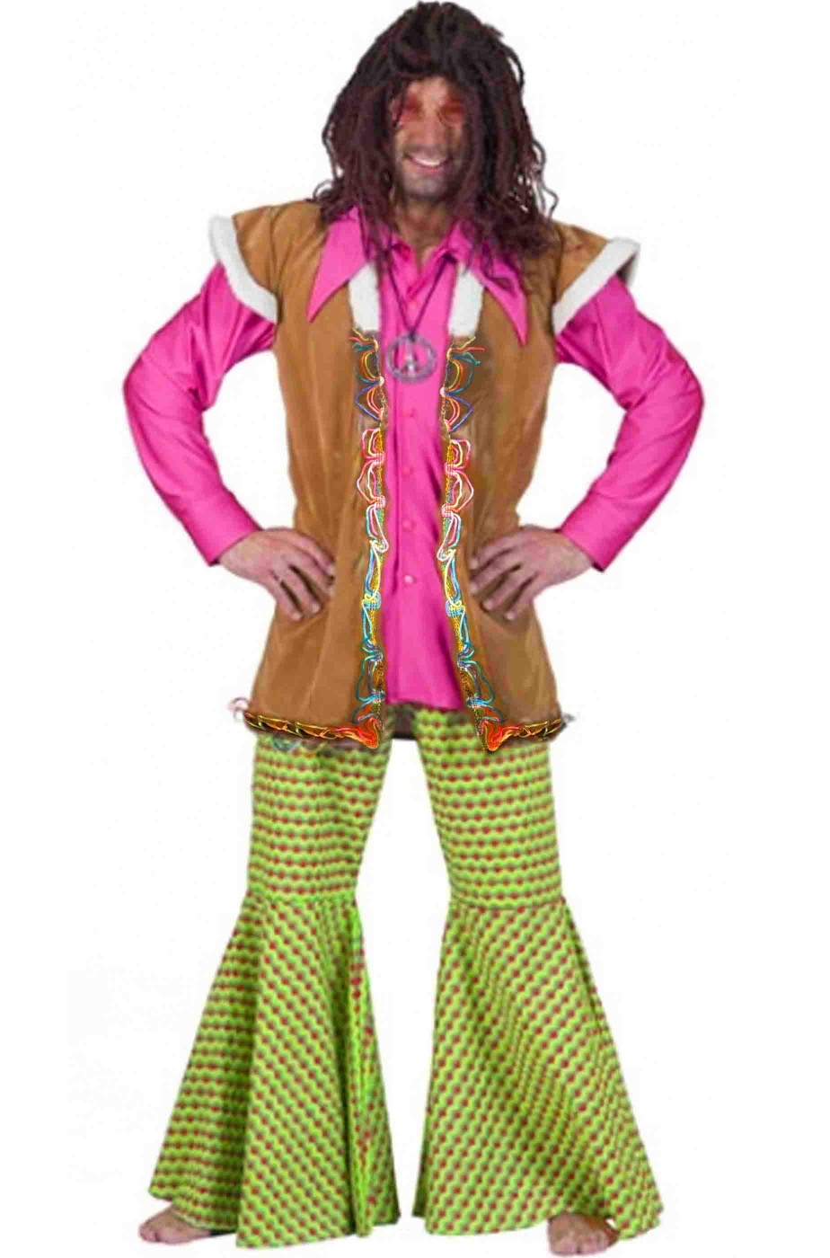 Costume anni 70 vintage da uomo con gilet