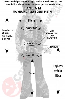Misure costunme anni 70 Purple Daze viola