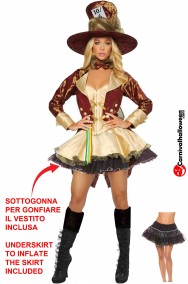Costume da Cappellaia Matta di Alice con sottogonna