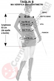 Misure costume di Catwoman taglia S