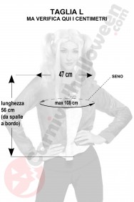 Misure del costume di Harley Quinn adulta taglia L