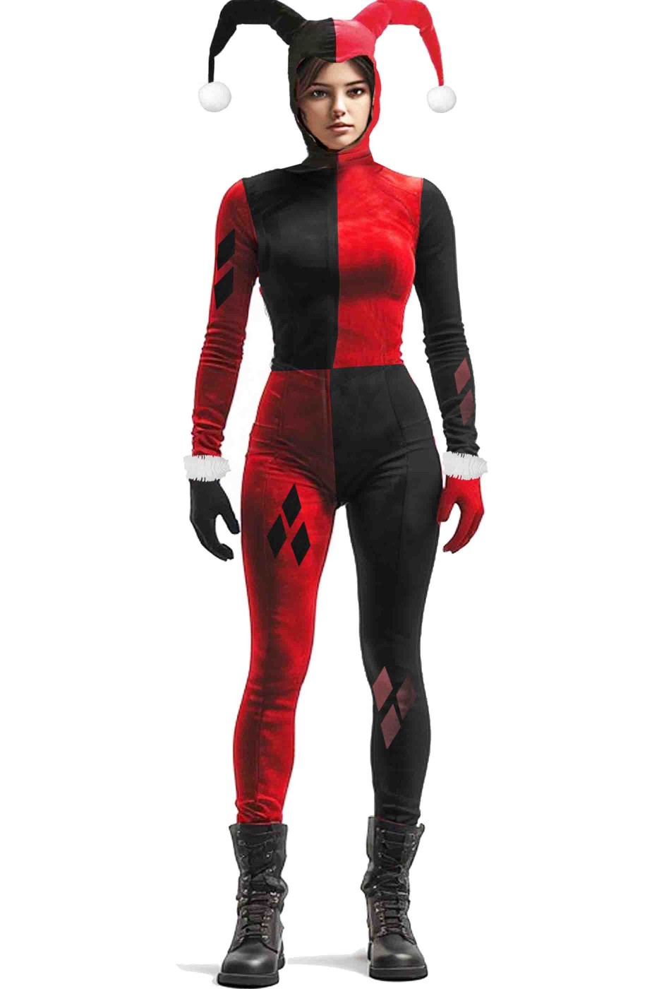 Costume cosplay di Harley Quinn versione comics fumetto