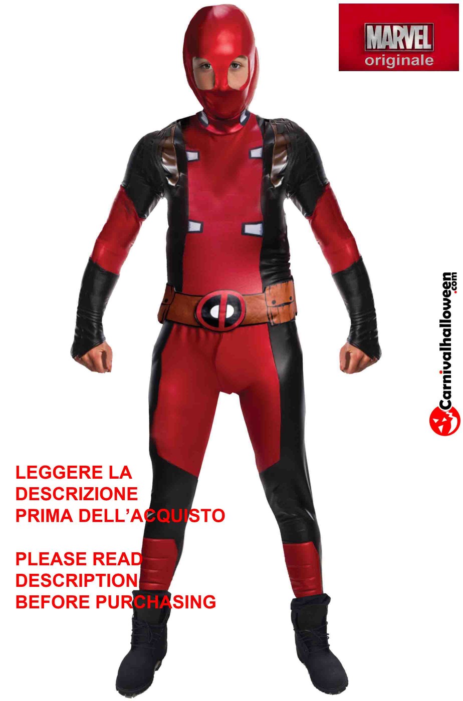 Costume di Deadpool uomo taglia piccola