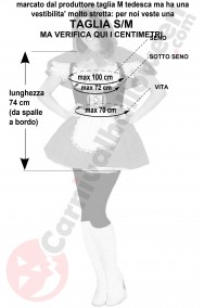 Misure costume di carnevale da Cappuccetto Rosso taglia S M