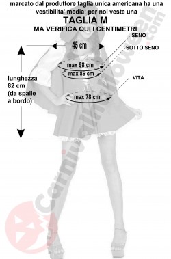 Misure costume da cappuccetto rosso di tessuto robusto taglia M