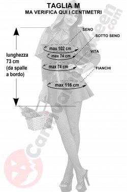 Misure costume di cappuccetto rosso donna taglia M