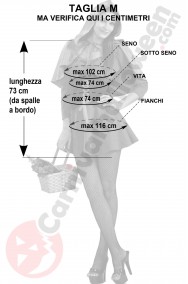 Misure costume di cappuccetto rosso donna taglia M