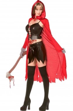 Costume Halloween da Cappuccetto Rosso Assassino