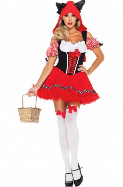Costume cappuccetto rosso che ha mangiato il lupo