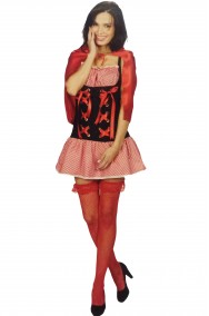 Vestito di Cappuccetto Rosso donna a quadrettini