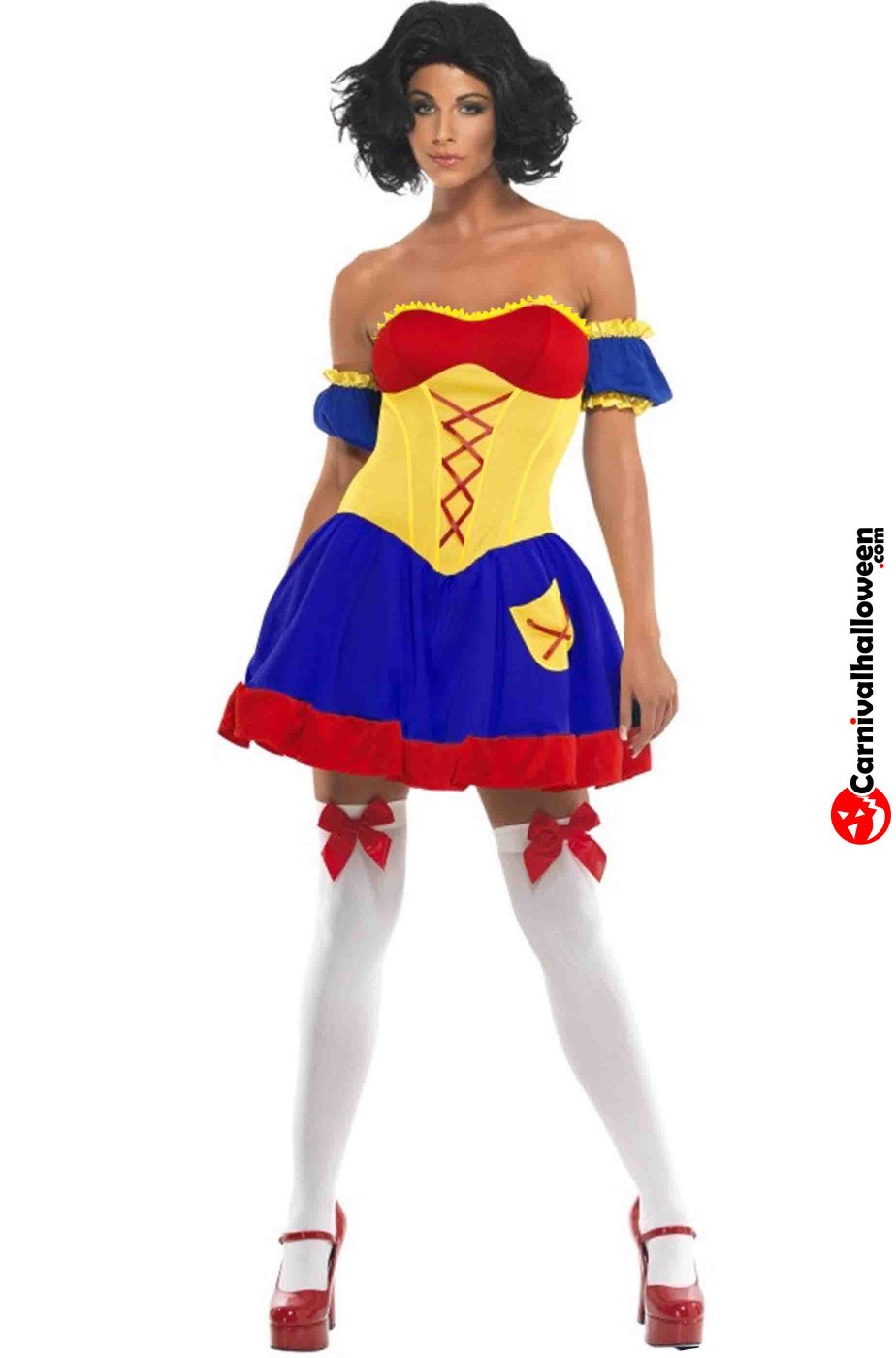 Costume Biancacneve corto spiritoso da donna