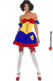 Costume Biancacneve corto spiritoso da donna