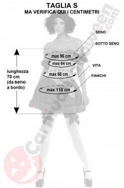 Misure costume di biancaneve corto taglia S
