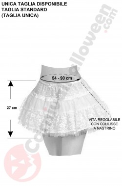 Misure della sottogonna del Costume da Biancaneve alta qualità