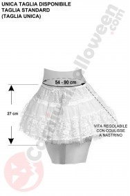 Misure della sottogonna del Costume da Biancaneve alta qualità