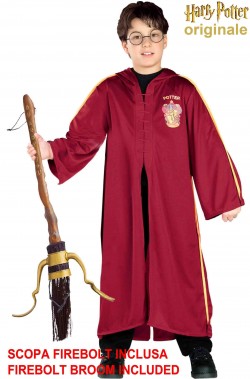 Costume di Harry Potter con scopa magica volante Firebolt