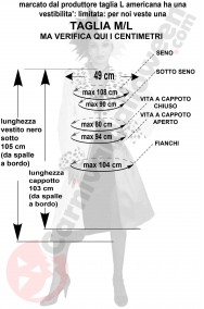 Misure costume di Crudelia Demon taglia ML
