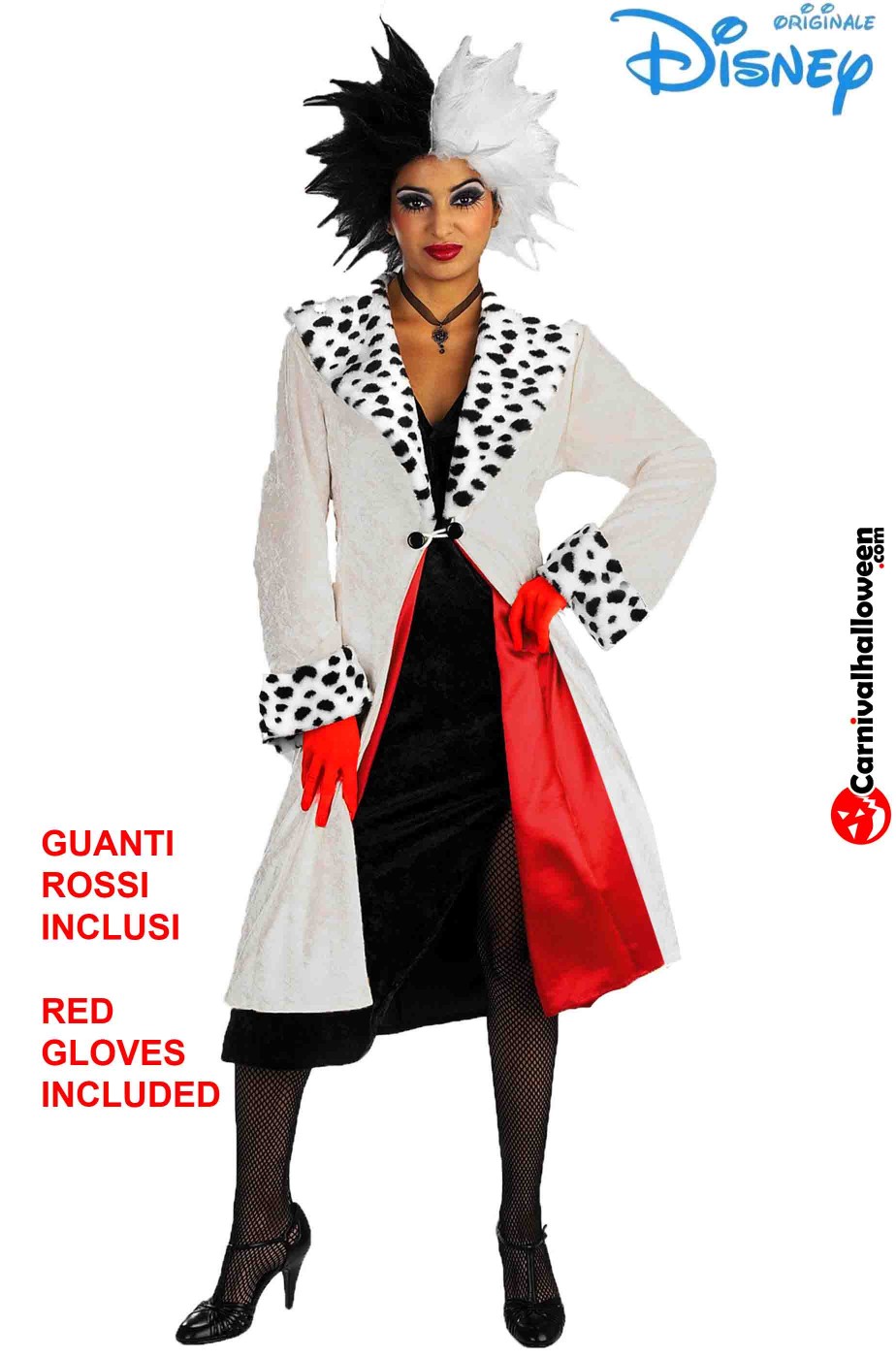 Costume donna Crudelia originale Disney dal film la carica dei 101