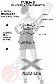 Misure costume di Crudelia Demon taglia S