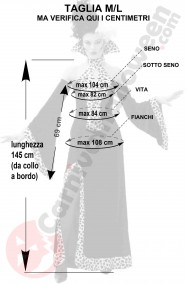 Misure Costume donna Crudelia Demon classica taglia ML