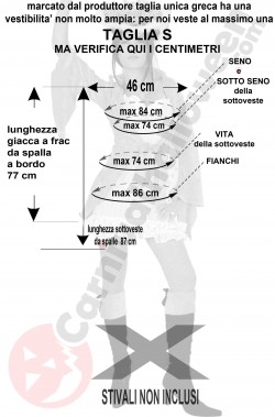 Misure costume da Piratessa donna rosa aggressiva