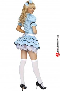 Costume Alice nel Paese delle meraviglie allo specchio vista posteriore