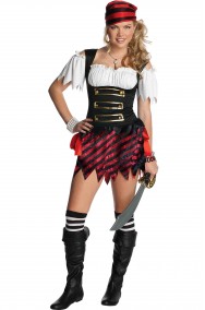 Costume da Piratessa donna con pizzo e alamari