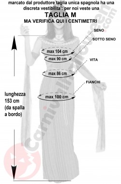 Misure Costume da egiziana Cleopatra Regina Del Nilo taglia M