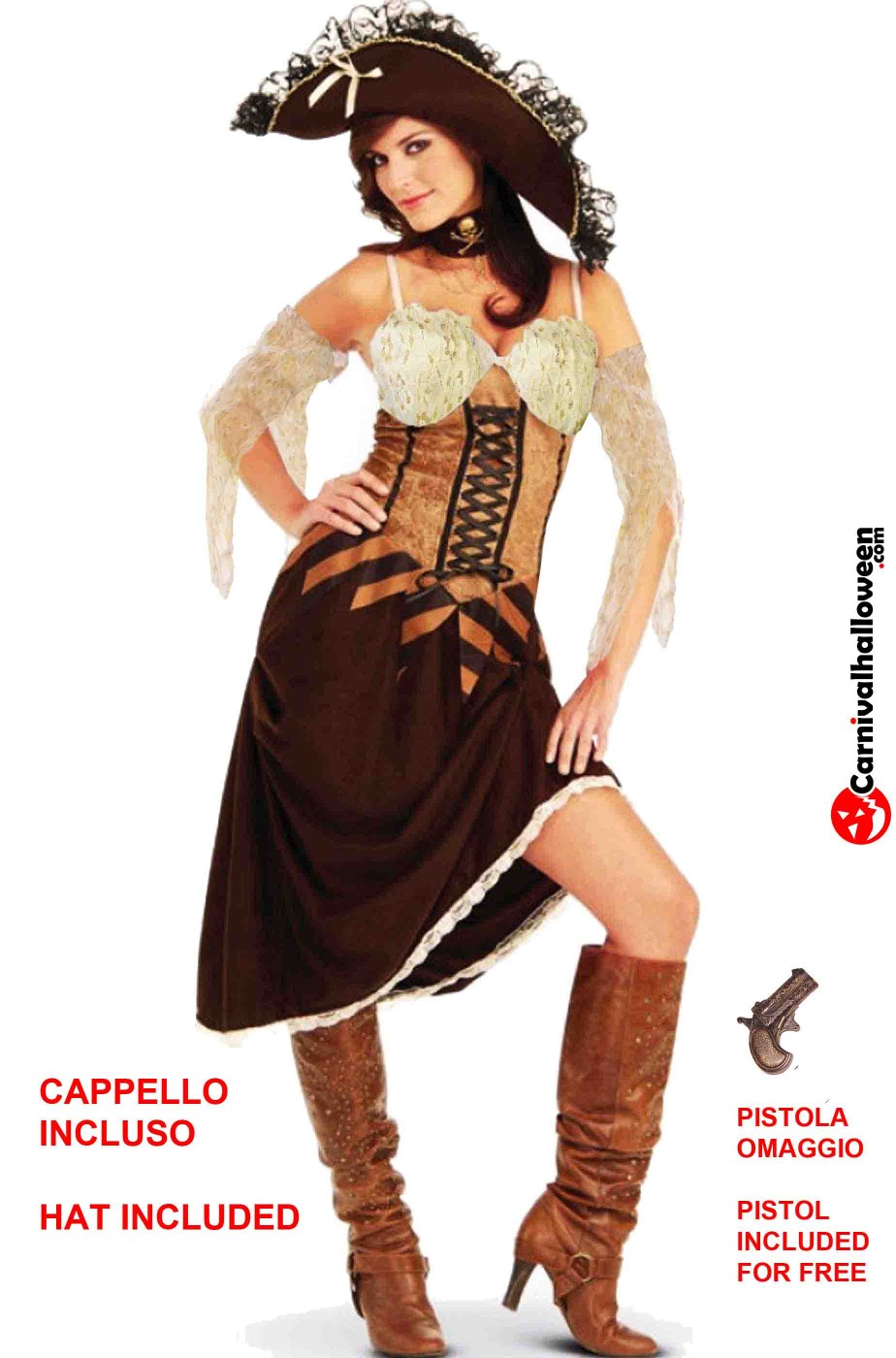 Costume donna Piratessa Moschettiera adulta