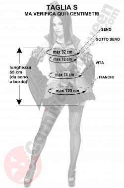 Misure costume regina di cuori infranti sexy taglia S