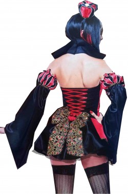 Misure del costume da Regina di Cuori infranti vista posteriore