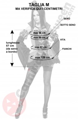 Misure costume regina di cuori infranti sexy taglia M
