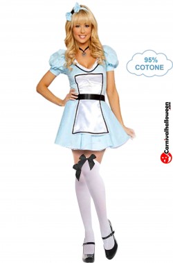 Costume Alice nel paese delle meraviglie di cotone