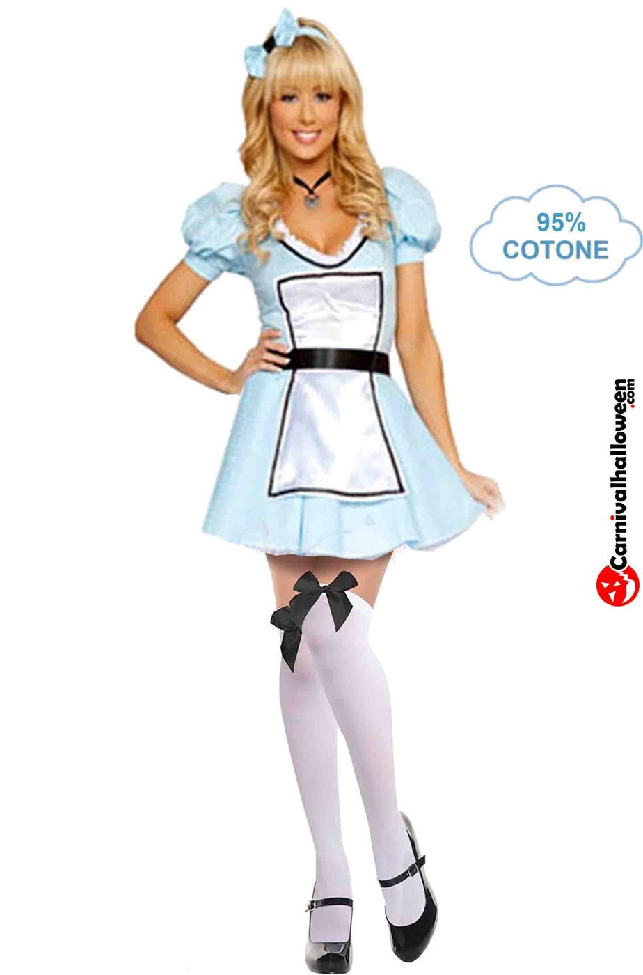 Costume Alice nel paese delle meraviglie di cotone