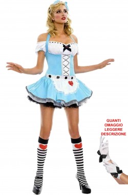 Costume Alice nel paese delle meraviglie adulta con cuore