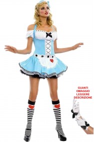 Costume Alice nel paese delle meraviglie adulta con cuore