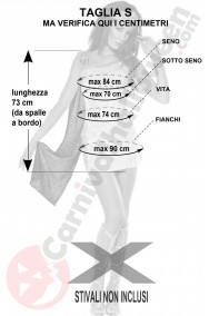 Misure costume da dea greca Afrodite taglia S
