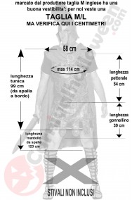 Misure Costume da Antico Romano legionario taglia ML