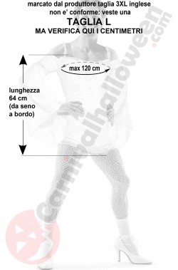 Misure Costume da uomo vestito da donna Angelo taglia L