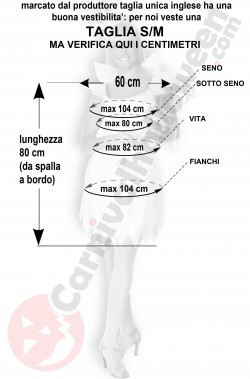 Misure costume da angelo bianco da donna taglia S M